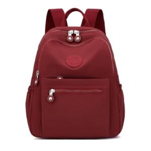 Tanweibago Mini mochilas femininas de nylon, pequenas 11L, mochilas femininas, casuais, leves, compras, viagens, mochila, Vinho tinto, One Size, Mochila (Vinhos)