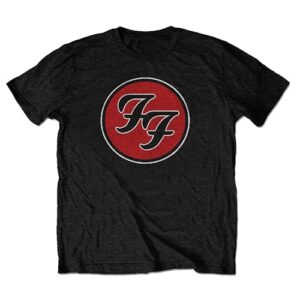 Foo Fighters Camiseta "FF Logo" (Preta), Preto, XXG (CDs)
