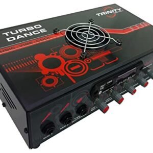 Amplificador de Mesa Trinity Turbo Dance Com BLUETOOTH, Entrada USB e Rádio FM 5.1 300W RMS 2 Canais - Ideal Para Som de Igrejas Lojas Casa (Preto) (Equipamentos)