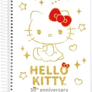 Caderno Espiral Univ CD 1 Matéria 80 Fls Hello Kitty 50TH Silhueta FSC - Jandaia (CDs)