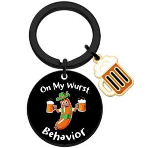 Oktoberfest Presentes para mulheres e homens, decorações engraçadas da Oktoberfest, chaveiros, presentes de festa da Oktoberfest, para amantes de cerveja, pai, filho, irmã, amigos, aniversário, tema (Cervejas)