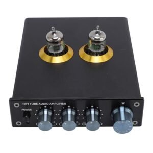Depisuta Pré-amplificador de Tubo, Pré-amplificador Estéreo Audiófilo HiFi Com 3 Configurações de Equalização Ajustáveis ​​e Tubo de Vácuo JAN GE5654, para Toca-discos Fonográfico (plugue americano) (Equipamentos)