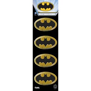 C&D Visionary " DC Comics Logo Batman 4 peças Mini conjunto de adesivos de metal dourado, 2,54 cm x 3,81 cm - S-DC-0145-M-S (CDs)