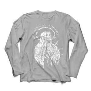 Ultrav Store, Camiseta Manga Longa Masculina My Chemical Romance Cor:Cinza Mescla Claro;Tamanho:G (CDs)