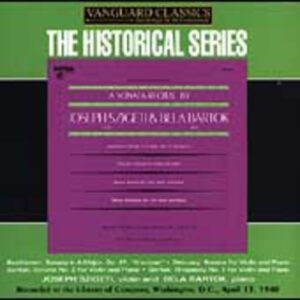 Sonata Recital By Joseph Szigeti & Bela Bartok - SZIGETI,JOSEPH / BARTOK,BELA (CDs)