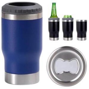 Copo termico com abridor e tampa, Copo termico para cerveja chopp bebidas gelada e quente copo multu uso (Azul) (Cervejas)