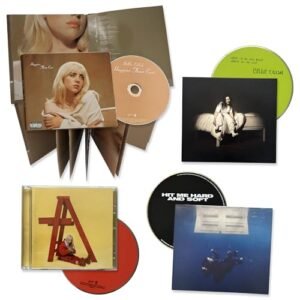 Billie Eilish Complete Discography Collection: Don't Smile at Me / When We All Fall Asleep, Where Do We Go / Happier Than Ever - (Delxue) (32 Page Photo-Lyrics) - / Hit Me Hard and Soft - Billie Eilish (CDs)