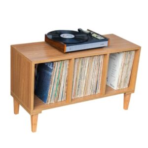 Rack Para Vinil e Toca Discos PENY (Louro Freijó) (Discos de Vinil)