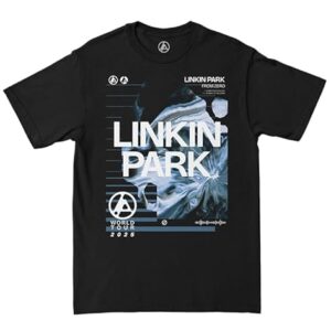 Linkin Park Camiseta unissex adulto Zero Official Merch Jagged Tour, Preto lavado, G (CDs)