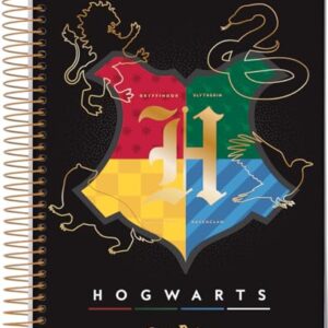Jandaia - Caderno Espiral Universitário CD 1 Matéria 96 Fls Harry Potter Hogwarts Preta FSC (CDs)