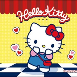 Jandaia - Caderno Espiral Cartografia 275x200mm CD 80Fls Hello Kitty Amarelo FSC (CDs)
