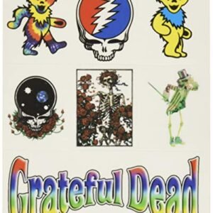 Grateful Dead - Ícones sortidos - Conjuntos de adesivos de vinil recortados - (10 cm x 12,7 cm - Para toda a coleção) (Discos de Vinil)