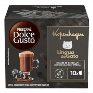 Cafe em capsula sabor, café Dolce Gusto língua de gato, café em cápsula Kopenhagen, cápsula de chocolate, (Café)