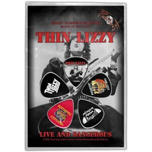 Thin Lizzy Plectrum Pack Live And Dangerous Official Black Conjunto de 5 (CDs)