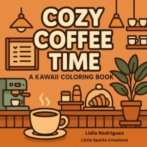 Cozy Coffee Time: A Kawaii Coloring Book for Adults and Kids, 40 Cozy Café Moments to Color and Relax - Rodriguez, Lidia (Café)