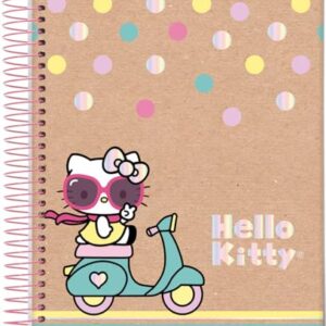 Jandaia - Caderno Espiral Universitário CD 1 Matéria 80 Fls Hello Kitty Kraft Moto FSC (CDs)