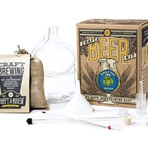 Craft A Brew Home Brewing Kit de cerveja único hop, IPA reutilizável, faça sua própria cerveja – Conjunto para iniciantes, 3,5 l, transparente (Cervejas)