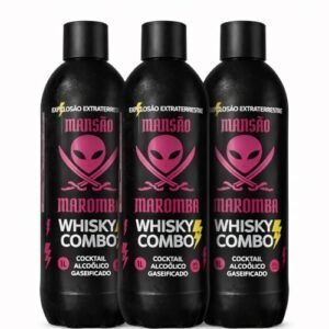 Kit com 3 Garrafas Whisky Combo Sabor Energético Mansão Maromba (Bebidas)