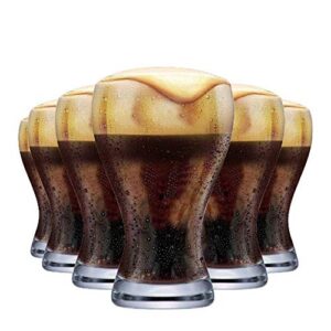 Ruvolo, Jogo de Copo de Cerveja Black Premium, Copo de Cristal 6 pcs 425ml (Cervejas)