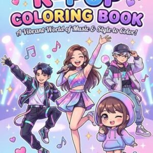 K-Pop Coloring Book: Fun and Easy K-Pop Coloring Pages for Kids, Teens, and Adults With Cute Music Themes, Creative Designs, and Relaxing Illustrations for All Ages | Great Gift for K-Pop Fans! - Solari, Mina (Bonecos)