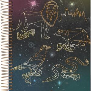 Jandaia - Caderno Espiral College 175x242mm CD 10 Matérias 160 Fls Harry Potter Constelação Casas FSC (CDs)