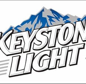 Eksent Bandeira Keystone Light Beer Flag 9,5 x 1,5 m, decoração de caverna (impressão duplex, poliéster 150D brilhante e vibrante, design de ilhós de latão é durável (Cervejas)
