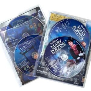 CheckOutStore Capas CPP transparentes para 2 discos e livreto de DVD - Design de uma peça - resistente a arranhões, sem poeira e armazenamento eficiente em espaço (pacote com 100) (CDs)