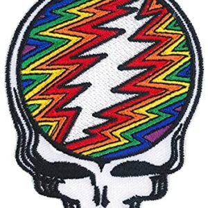 C&D Visionary Grateful Dead SYF Rainbow Bolt Patch, vermelho, azul, branco (CDs)
