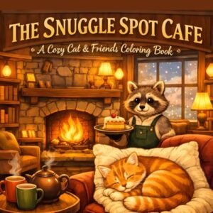 The Snuggle Spot Cafe: A Cozy Cat & Friends Coloring Book: Bold and Easy, Unique Coloring Pages for All Ages, for Stress Relief and Relaxation, 8.5x8.5 - Michelle, Leslie (Café)