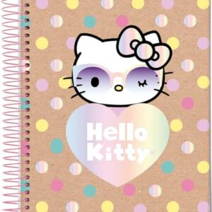 Jandaia - Caderno Espiral Universitário CD 1 Matéria 80 Fls Hello Kitty Kraft Coração FSC (CDs)