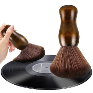 XQ XIAO QIAO Escova de limpeza de discos de vinil - Escova de limpeza de vinil de madeira antiestática - Acessórios para toca-discos (Discos de Vinil)