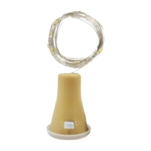 Ioensy Luzes solares para garrafa de vinho, luzes para garrafa de cerveja, corda de cortiça, luzes para comemoração, festa, ambiente interno e externo, Branco quente (Cervejas)