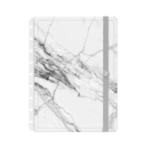 Capa e Contracapa Iscool Disc Para Caderno M Mármore Branco (Discos de Vinil)
