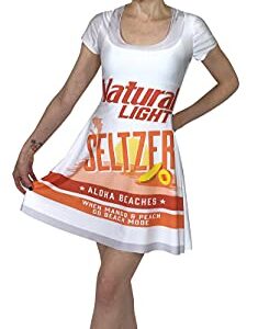 Vestido de patinador de luz natural Seltzer Aloha Praias Fantasia de festa cosplay fantasia feminina tamanho 36 a 38 (Cervejas)
