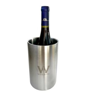 Cooler Térmico Premium De Aço Inoxidável Balde De Gelo Inox Funcional Para Vinhos E Garrafas Wine & Companhia Ideal Para Presente (Cervejas)