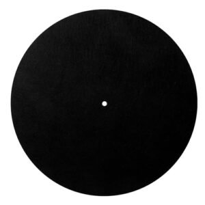 Tapete para toca-discos, tapete de toca-discos de 30 cm, tapete de feltro para toca-discos antiderrapante e antiestático, tapete protetor de vinil para toca-discos domésticos (preto) (Equipamentos)