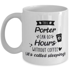 Caneca de café Porter, presente Porter, presente para Porter, presentes Porter para amigos, presente de agradecimento Porter, ideia de presente de aniversário de Natal (325 ml) (Cervejas)