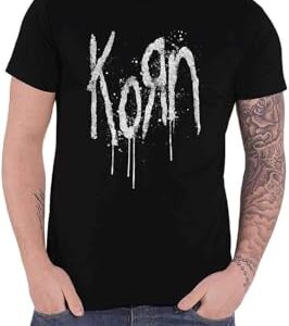 Korn Camiseta masculina Still A Freak (estampa nas costas) slim fit preta, Preto, GG (CDs)
