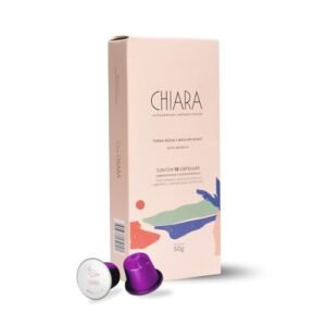 Chiara Cápsulas de Café Arábica Especial - Torra média, 10 Unidades, 5g por Cápsula, Notas de Caramelo e Chocolate Compatível com Nespresso, Café de Brejetuba ES, Bebida Leve e Doce (Café)