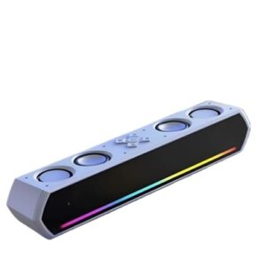 Caixa de Som Bluetooth Potente Com 4 Alto Falantes 30W Soundbar PC Notebook TV(branco) (Equipamentos)