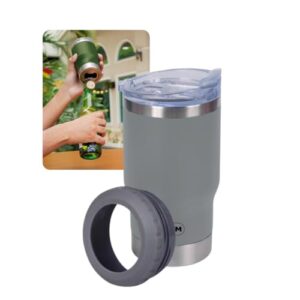 Copo Térmico 5 em 1 420ml em Aço Inox com Isolamento Térmico,Mantém Bebidas Quentes e Geladas, com Abridor Integrado na Base (Cervejas)