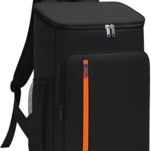 Mochila Térmica 30L Impermeável com Isolamento Premium para Marmita, Viagem e Praia (Preta) (Cervejas)