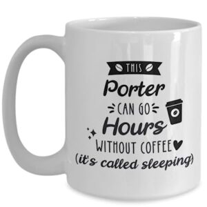 Caneca de café Porter, presente Porter, presente para Porter, presentes Porter para amigos, presente de agradecimento Porter, ideia de presente de aniversário de Natal (425 g) (Cervejas)