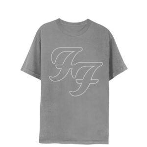 Foo Fighters - Camiseta com logotipo circular cinza - P, Cinza, G (CDs)