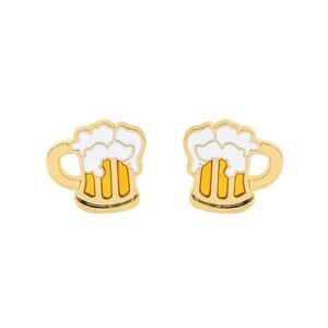 Adoráveis brincos de caneca de cerveja para mulheres, brincos engraçados da Oktoberfest alemã Oktoberfest acrílico para festivais de cerveja acessórios para mulheres, middle, Metal, Sem pedra preciosa (Cervejas)