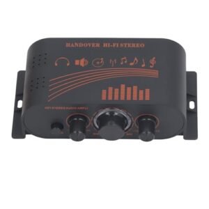 Mini amplificador estéreo HiFi com 5.0, 2 x 20W RMS, controle de agudos graves, entrada auxiliar SD USB, para home theater, carro, bar, garagem (Equipamentos)