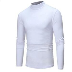 Blusa Ciclista Gola Alta/Camisa Rashgard Masculina Inverno Ou Proteção Solar Uv Esportes (BRANCO, G) (Vinhos)