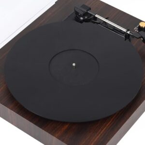 Tapete de acrílico para toca-discos, tapete para discos: bandeja de 30 cm, acessórios para toca-discos antiestático, qualidade de som aprimorada, redução de ruído (preto) (Equipamentos)