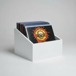 Suporte Nicho Organizador Caixa Porta Discos Lp Vinil Slim Branco (Equipamentos)