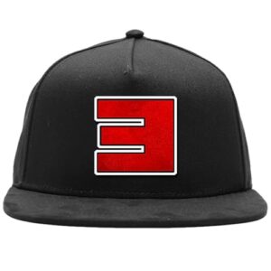 Eminem Boné de beisebol masculino Reverse E Snapback Preto, Preto, Tamanho �nica - Eminem (CDs)